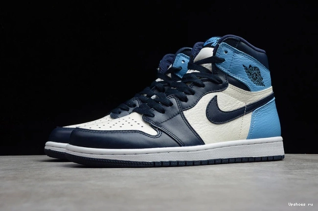 - 555088-140 Jordan Retro High Blue UNC University | OG 1 Obsidian Air 1123